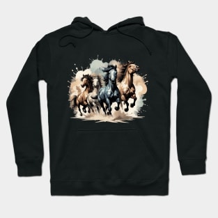 Horses And Desert Hoodie